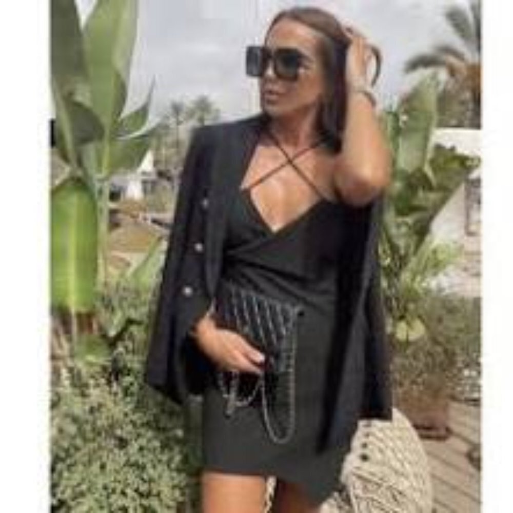 ZARA Blogger Favorite Black Dress NWT Size Medium